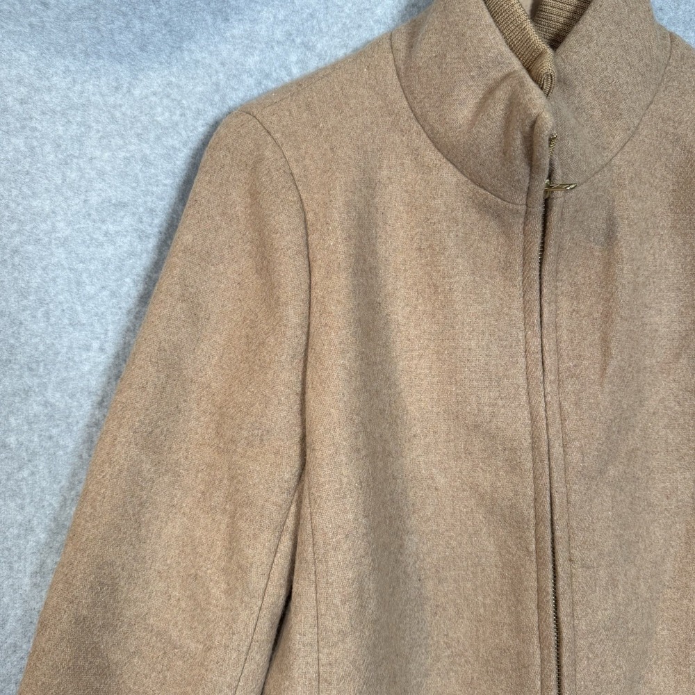 Womens J CREW Village Coat Camel Tan Wool Blend Style AB457 Size 4 $238 - Picture 2 of 8